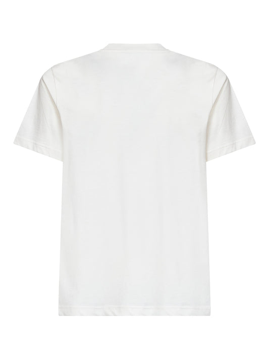 Natural cotton jersey logo T-shirt