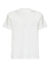 T-shirt logata in jersey di cotone naturale