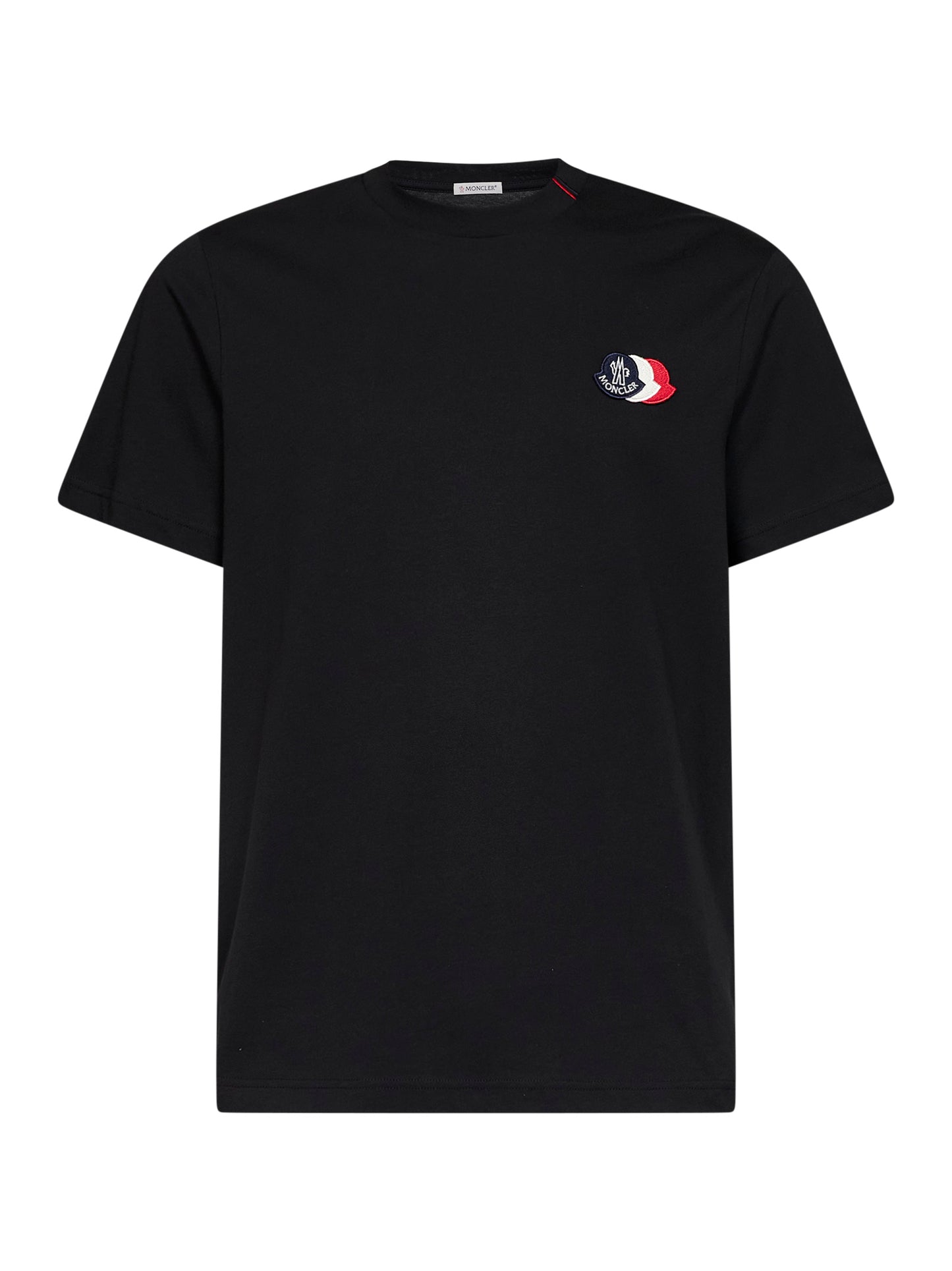 Black cotton jersey logo T-shirt