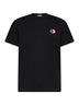 Black cotton jersey logo T-shirt