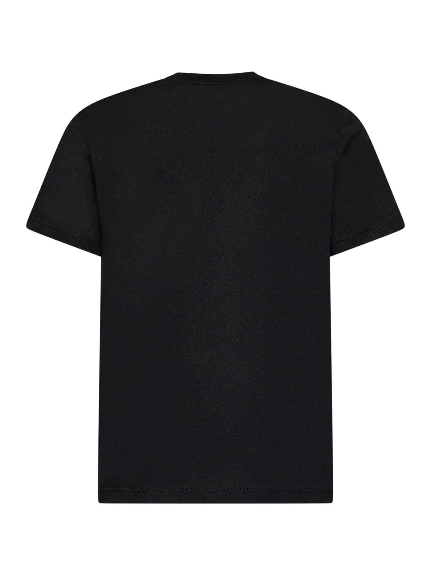 Black cotton jersey logo T-shirt