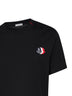 Black cotton jersey logo T-shirt