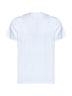 White cotton jersey T-shirt with double logo patch