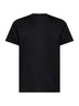 T-shirt in jersey di cotone nero con doppia patch logo