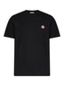 T-shirt in jersey di cotone nero con logo