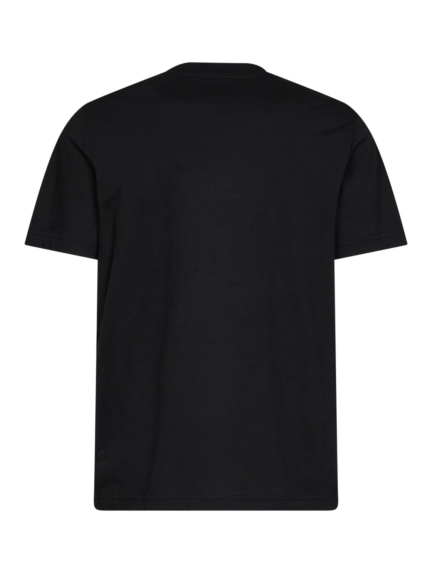 T-shirt in jersey di cotone nero con logo