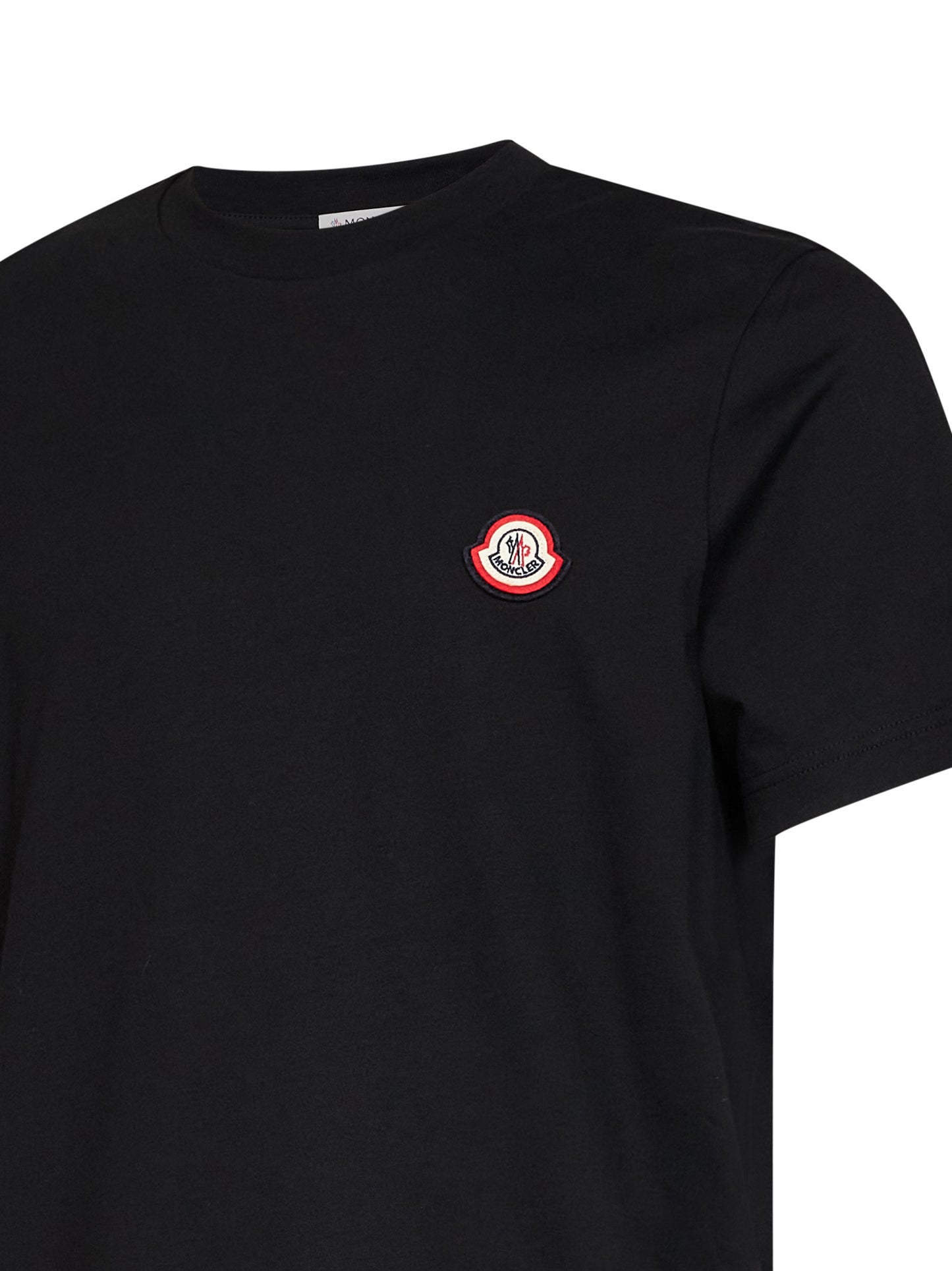 T-shirt in jersey di cotone nero con logo