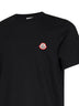 T-shirt in jersey di cotone nero con logo