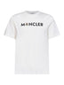 T-shirt logata in jersey di cotone bianco