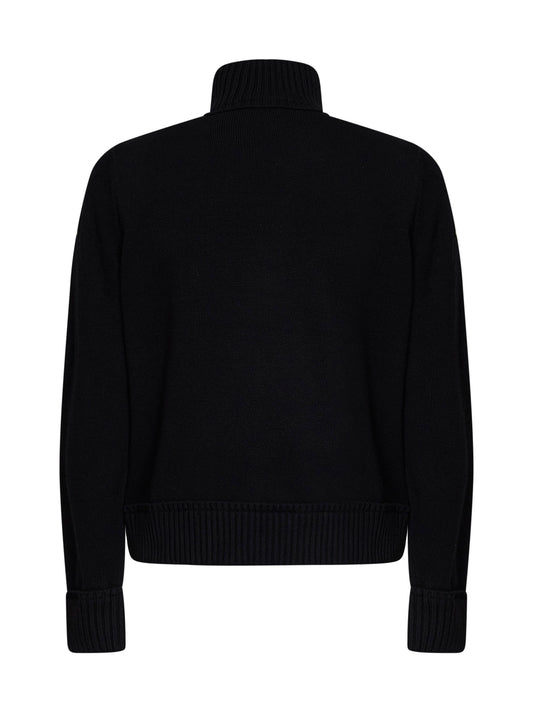Cardigan imbottito zon zip in misto lana e cashmere nero