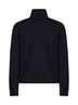 Cardigan imbottito con zip in misto lana nero