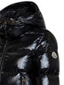 Black Niveole short hooded down jacket