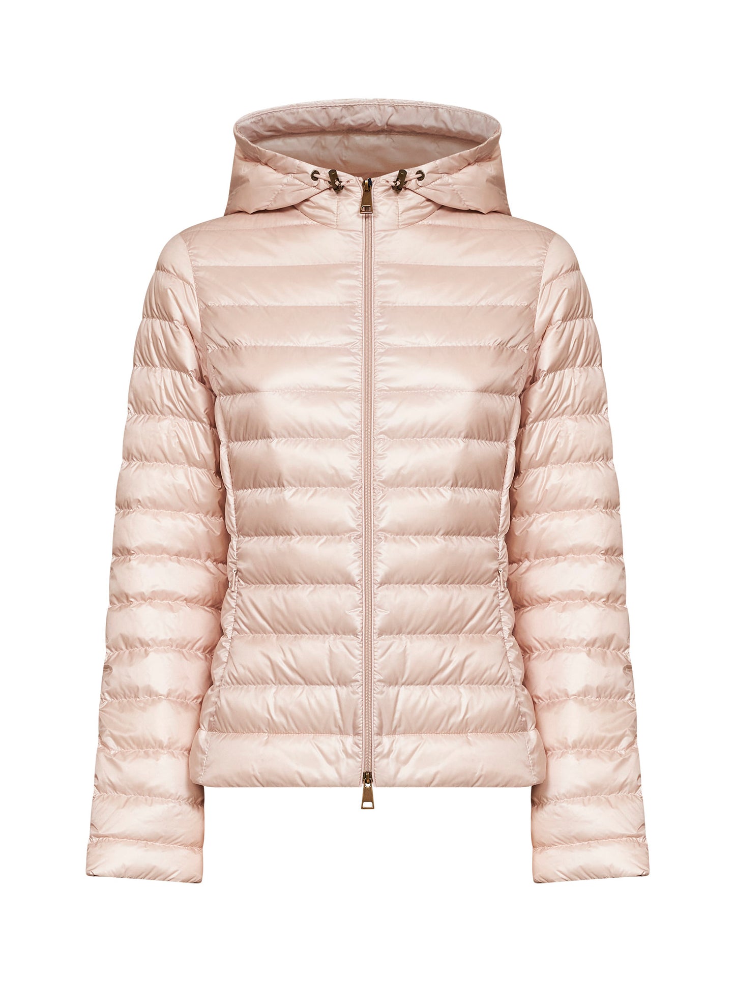 Light pink Igelhood packable short hooded down jacket