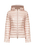 Light pink Igelhood packable short hooded down jacket