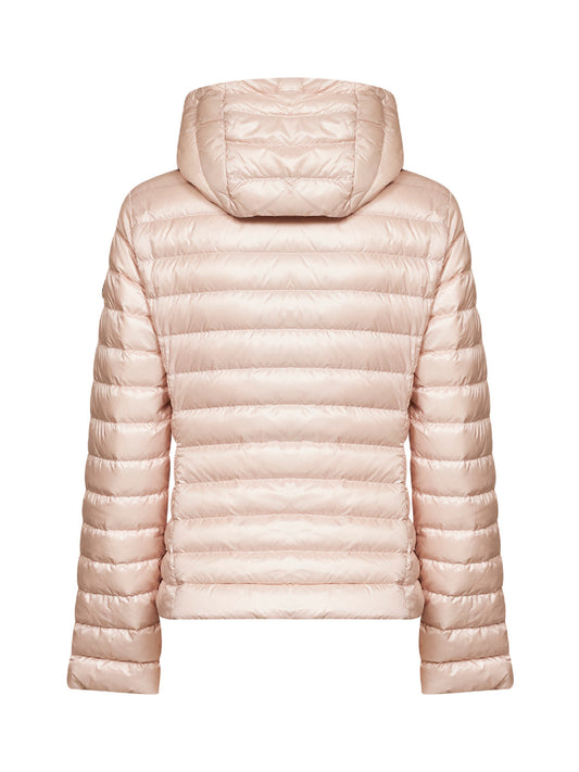 Light pink Igelhood packable short hooded down jacket