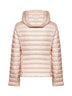 Light pink Igelhood packable short hooded down jacket