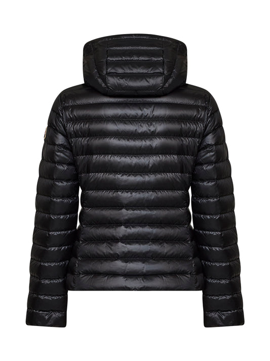 Black Igelhood packable short hooded down jacket