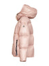 Pink Parana short hooded down jacket