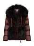 Brown Immersif 2-in-1 short puffer jacket