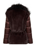 Brown Immersif 2-in-1 short puffer jacket