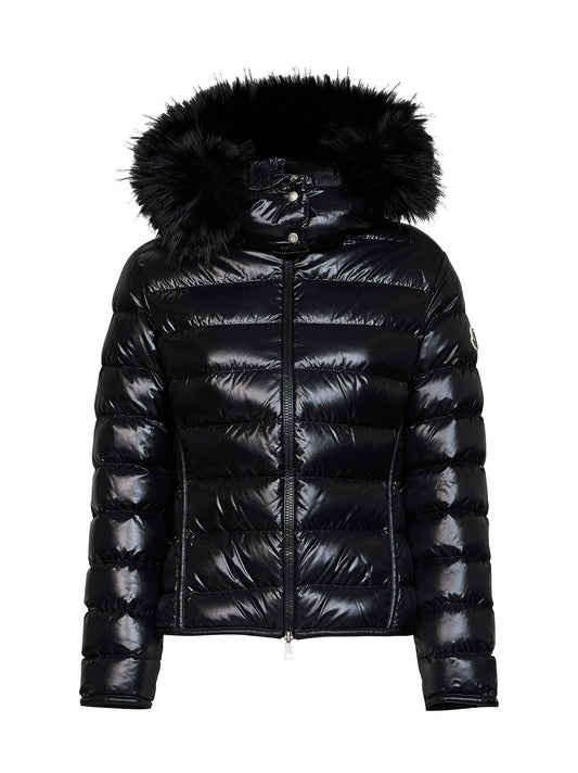 Black Badyeffe short hooded down jacket