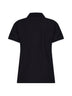 Black cotton piqué polo shirt