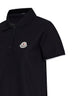 Black cotton piqué polo shirt