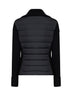 Black wool zip-up padded cardigan