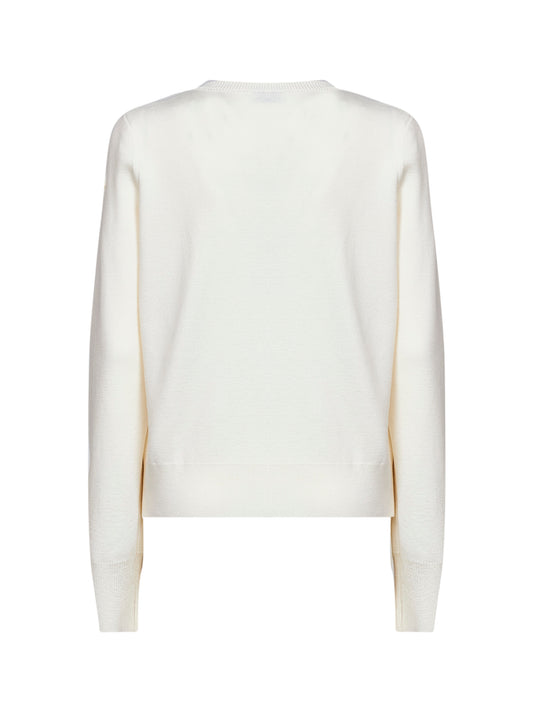 Natural wool zip-up padded cardigan