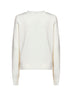 Cardigan imbottito con zip in lana naturale