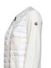 Cardigan imbottito con zip in lana naturale