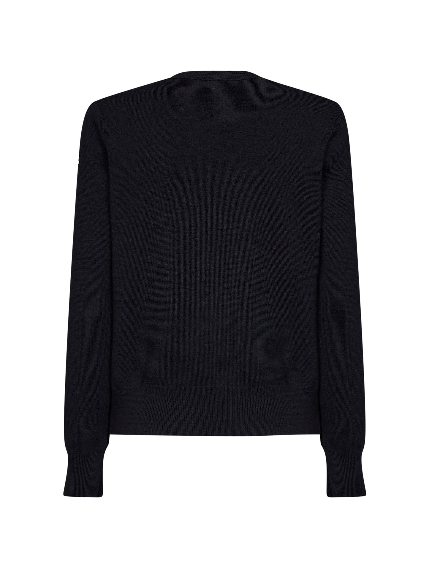Cardigan imbottito con zip in lana nera