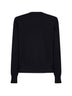 Cardigan imbottito con zip in lana nera