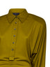 Body a polo in jersey di misto lana verde oliva
