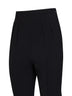 Black stretch wool-blend stirrup tailored leggings
