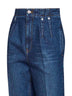 Jeans a sigaretta con staffe in denim blu
