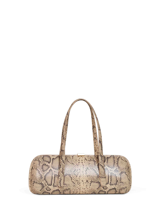 Beige Snake Aurora handbag