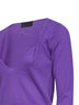 Purple cashmere knit V-neck top