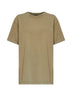 Khaki cotton jersey logo T-shirt