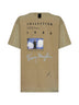 Khaki cotton jersey logo T-shirt