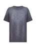 Taupe cotton jersey logo T-shirt