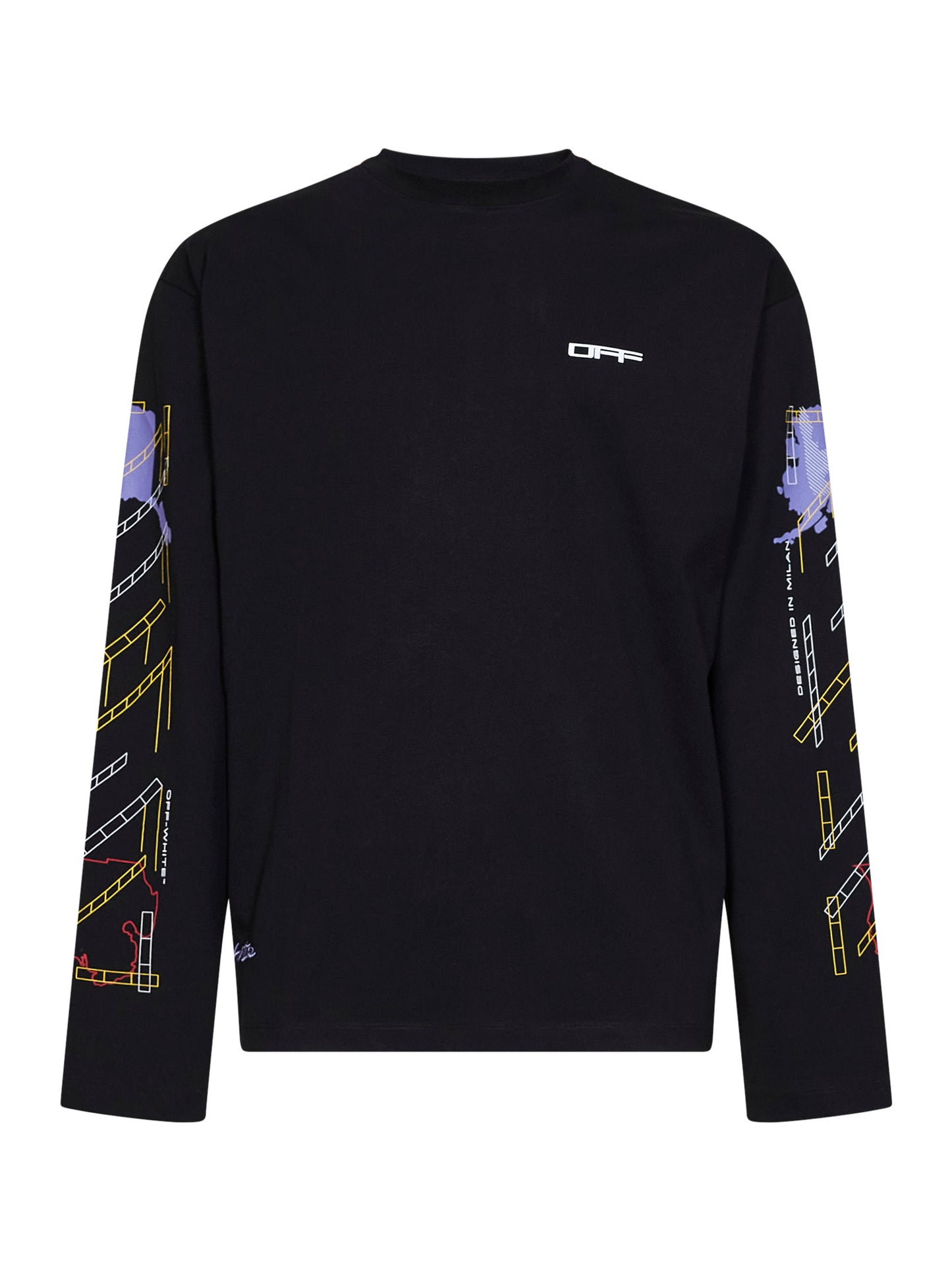 Black jersey Archigeography Arrow Skate T-shirt