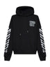 Felpa con zip e cappuccio Motion Arrow Skate in cotone nero