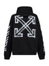Felpa con zip e cappuccio Motion Arrow Skate in cotone nero