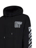 Felpa con zip e cappuccio Motion Arrow Skate in cotone nero