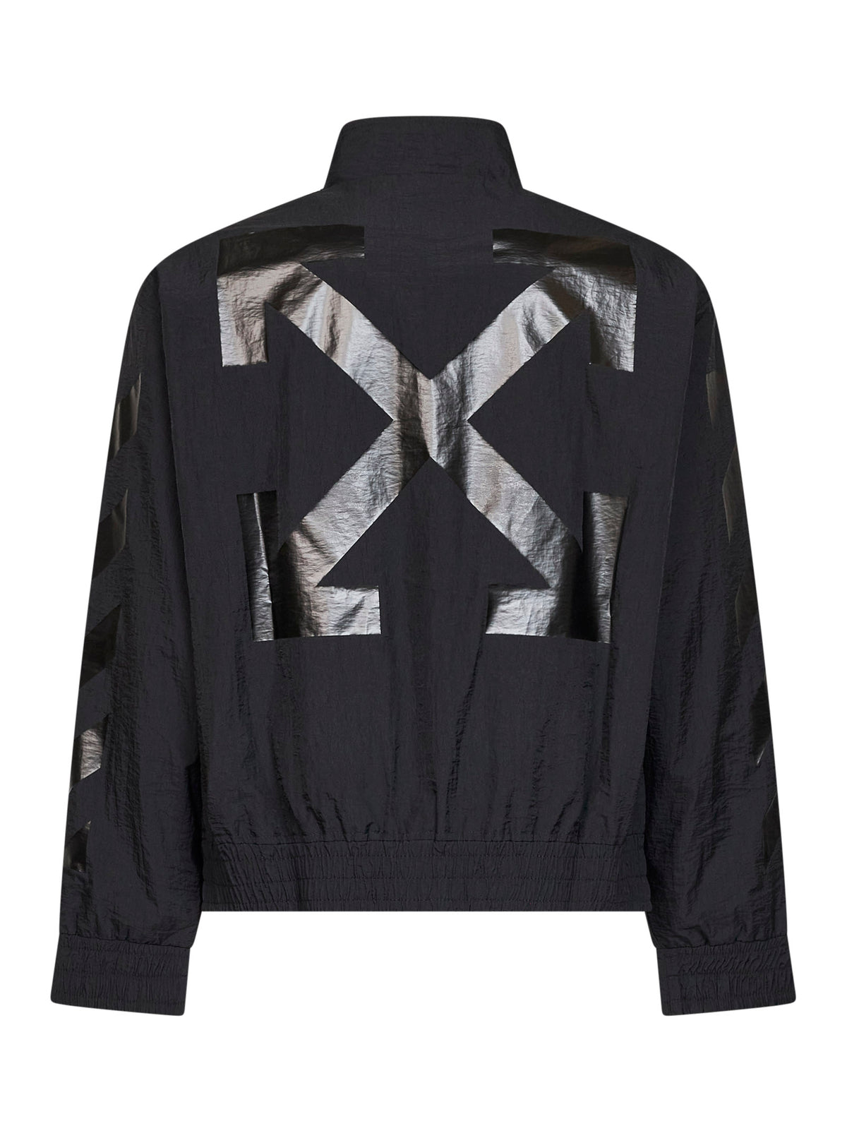 Giacca sportiva Glossy Arrow in nylon nero