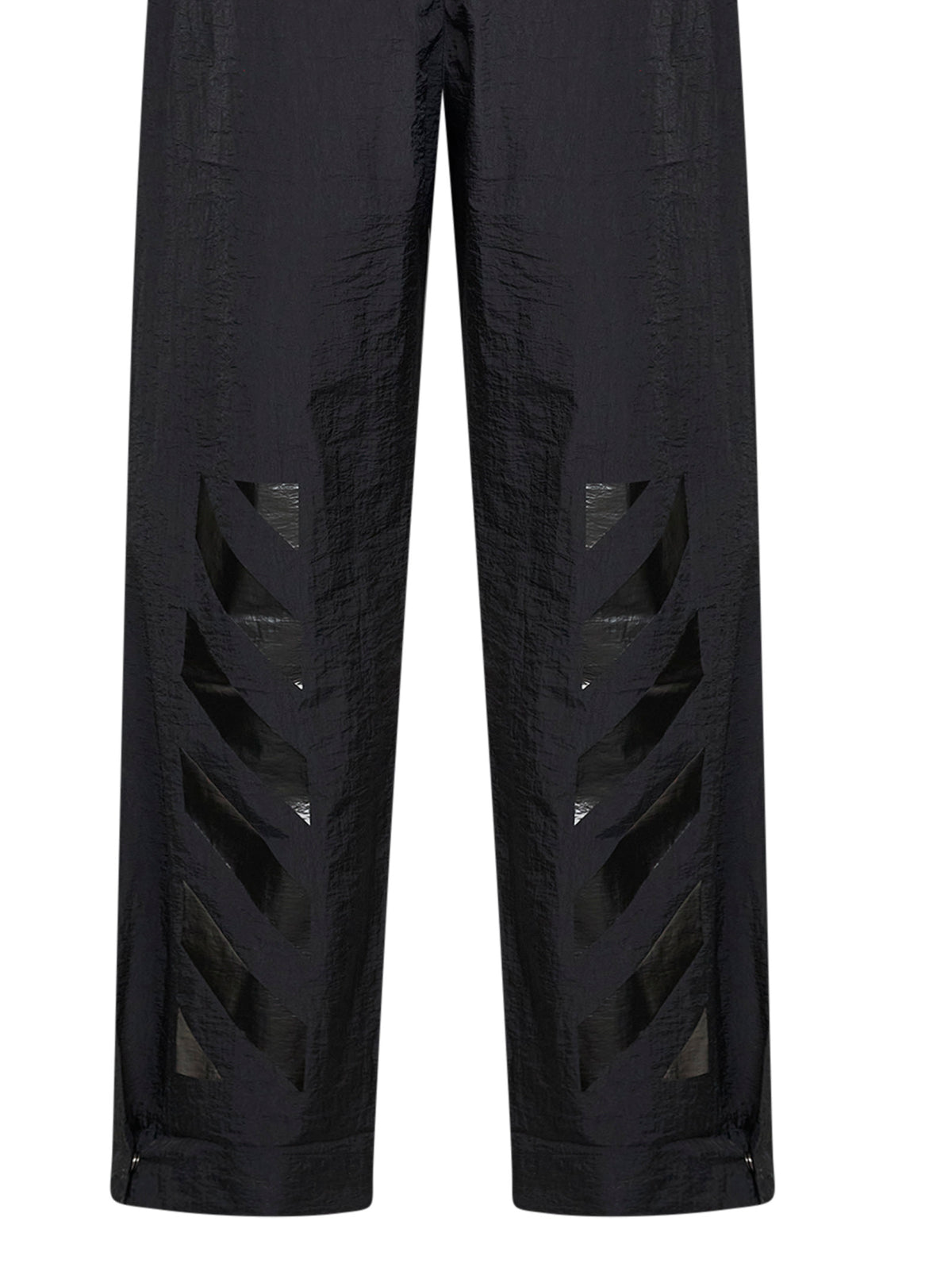 Black nylon Glossy Arrow trackpants