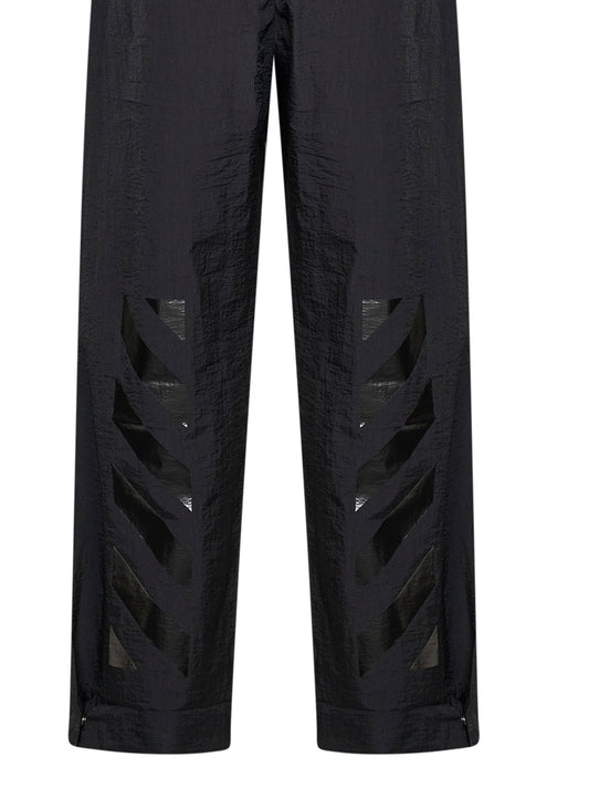Pantaloni sportivi Glossy Arrow in nylon nero