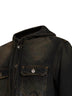 Giacca in denim con cappuccio Bookish nera<BR/>