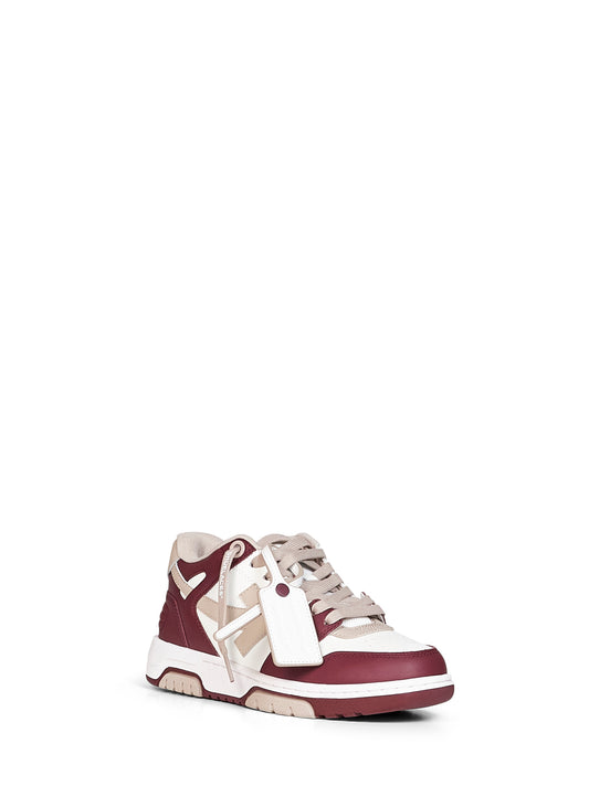 Burgundy and beige Out Of Office sneakers